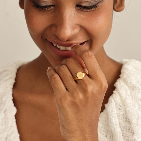 Anillo de huella dactilar Anillo de sello de huella dactilar