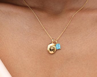 Photo Locket Necklace Star | 14K Gold Vermeil | Sunburst Celestial Star Locket | Gift for Her | Keepsake Jewelry