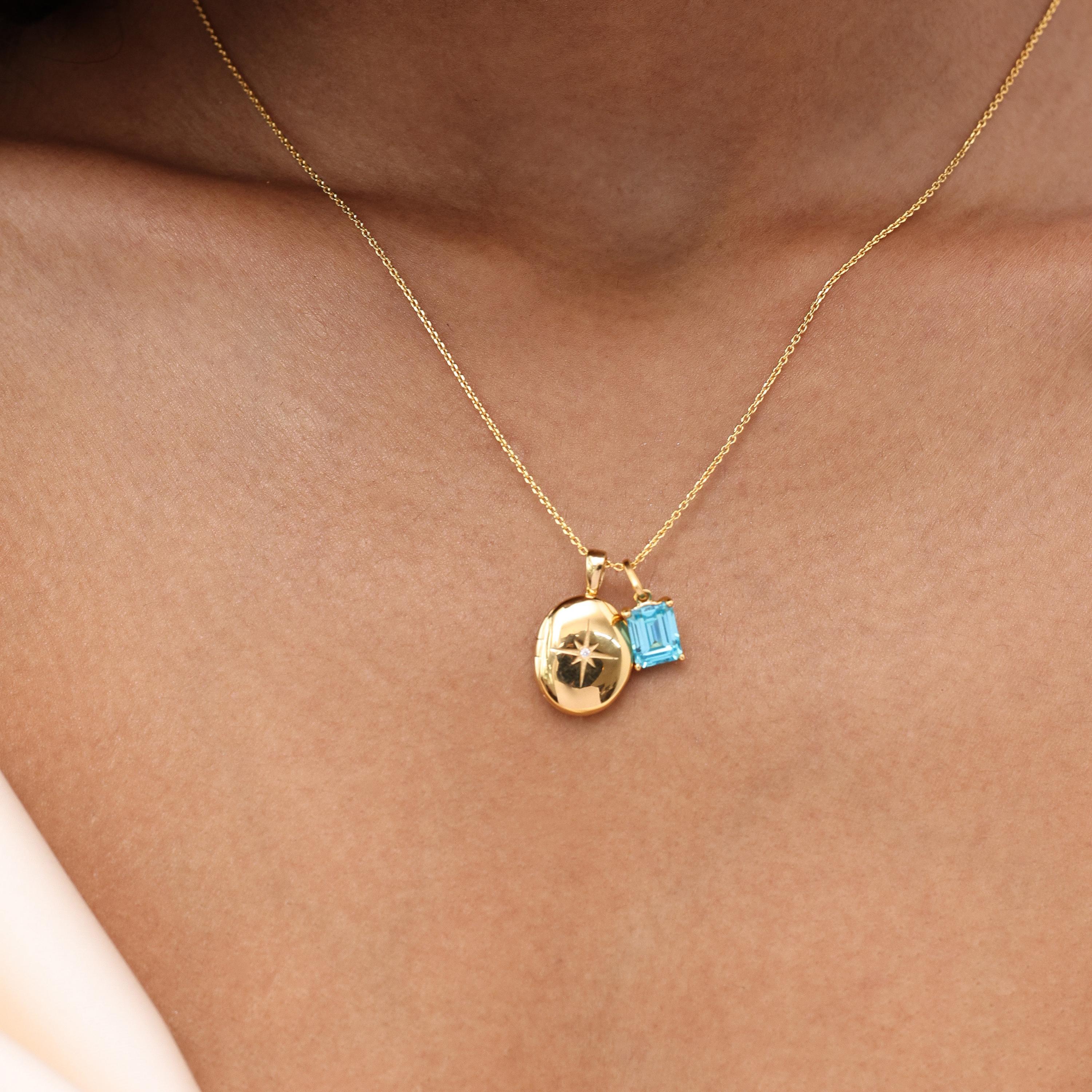 Photo Locket Necklace Star 14K Gold Vermeil Sunburst Celestial Star Locket Gift for Her Keepsake Jewelry