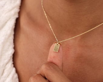 Detailed Pet Nose Print Bar Necklace | Dog Noses Charm | Cat Lovers Gift | Christmas Gifts