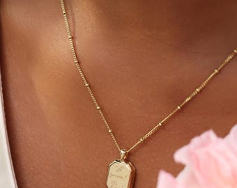 14K Gold Handwriting Locket Necklace | Actual Handwriting | 14K Gold Vermeil | Personalized Memorial Jewelry | Gift for Her