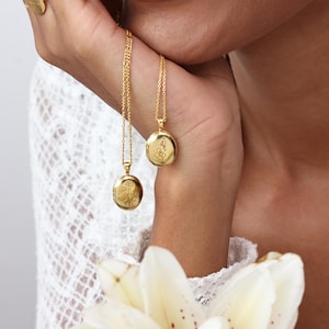 Multiple Birth Flower Oval Locket By CodeBlue Jewelry | Personalized Photo Lockets | Bridesmaid | Keepsake Gift | Christmas Gifts