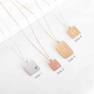Dainty Medical ID Necklace | Bar Necklaces | Alert Allergy | Mother's Day - Christmas Gifts