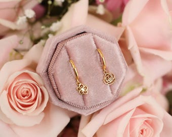 Personalized Birth Flower Jewelry • Custom Dainty Floral Earrings by CodeBlue • Christmas Gifts
