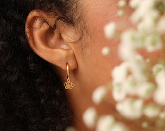 Birth Flower Earring, Custom Dainty Floral - Recycled Sterling Silver Gift | CodeBlue Jewelry