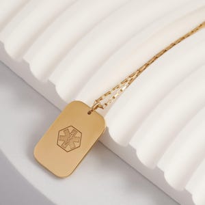 Collier d'identification médicale délicat | Colliers avec barre d'alerte | Bijoux pour les allergies | Fête des Mères - Cadeaux de Noël