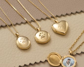 Actual Dog Paw Print Locket Necklace By CodeBlue Jewelry | Personalized Photo Locket | Keepsake Gift | Pet Memorial Gift | Christmas Gifts