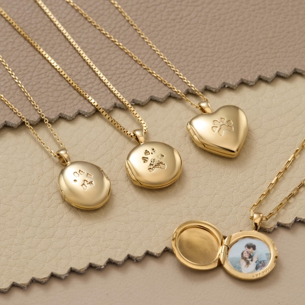 Collar con medallón con huella de pata de perro, joyería CodeBlue, medallones con foto personalizados, regalo conmemorativo para mascotas, regalos de Navidad