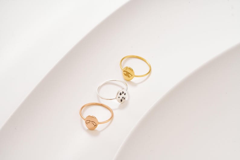 Dog Nose Print Ring | Pets Paw - Ears Rings | Gift for Pet Lover | Mother's Day - Christmas Gifts image 10