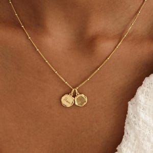 Mini Tag Charm Fingerprint Necklace | Petite Charms Necklaces | Wedding | Mother's Day - Christmas Gifts Bild 10