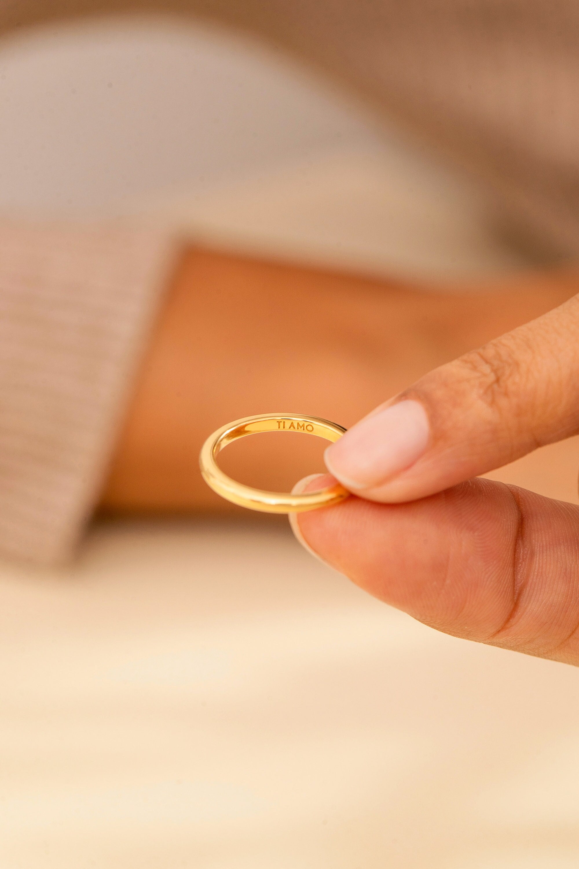 Personalized Inner Engraving Band Ring | Personalized Name Ring | Minimalist Jewelry | Mother's Day Gifts