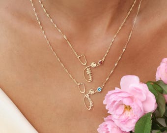 Personalized Name Stethoscope Necklace | Sterling Silver | Nurse Graduation Gift | Stethoscope Charm | Custom Name Necklace