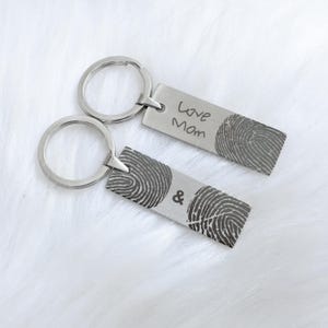 Personalized Keychain | Gift for Her | Custom Engraved Stainless Steel Tag | Keepsake Key Ring | Birthday Gift Idea