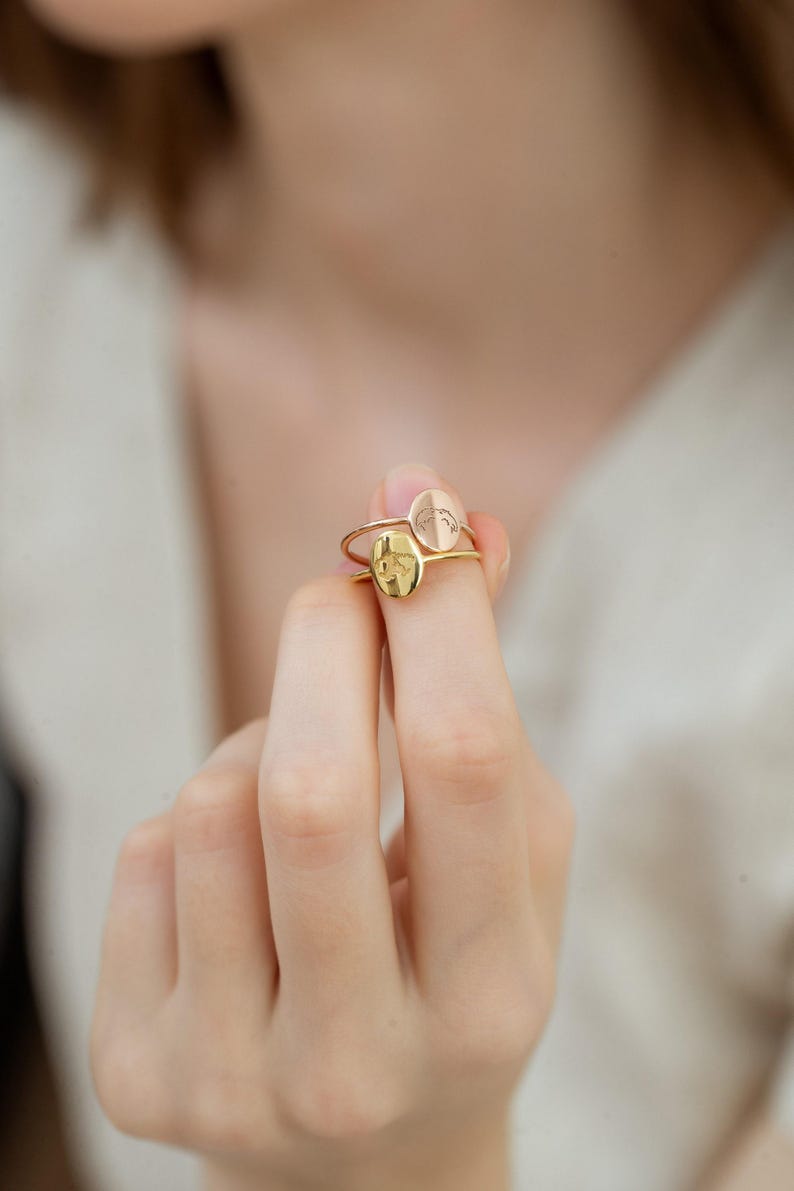Dog Nose Print Ring | Pets Paw - Ears Rings | Gift for Pet Lover | Mother's Day - Christmas Gifts image 6