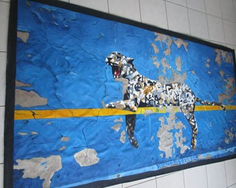 CANVAS DOG CIGAR sun glasses ART PRINT PAINTING BIG MAFIA 80cm 32/"