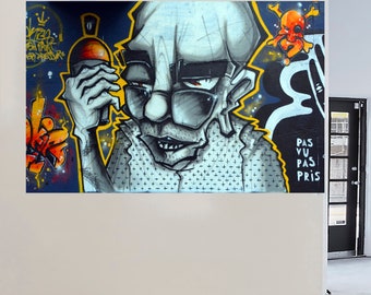 BIG DOG MAFIA cigar poster paper satin Street art graffiti painting Australia