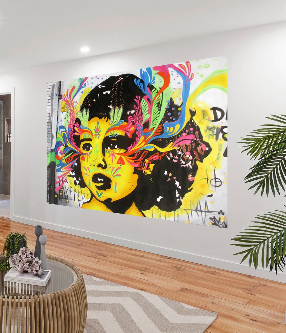 200cm by 100cm Palm Tree Sunset Painting art contemporary island australia