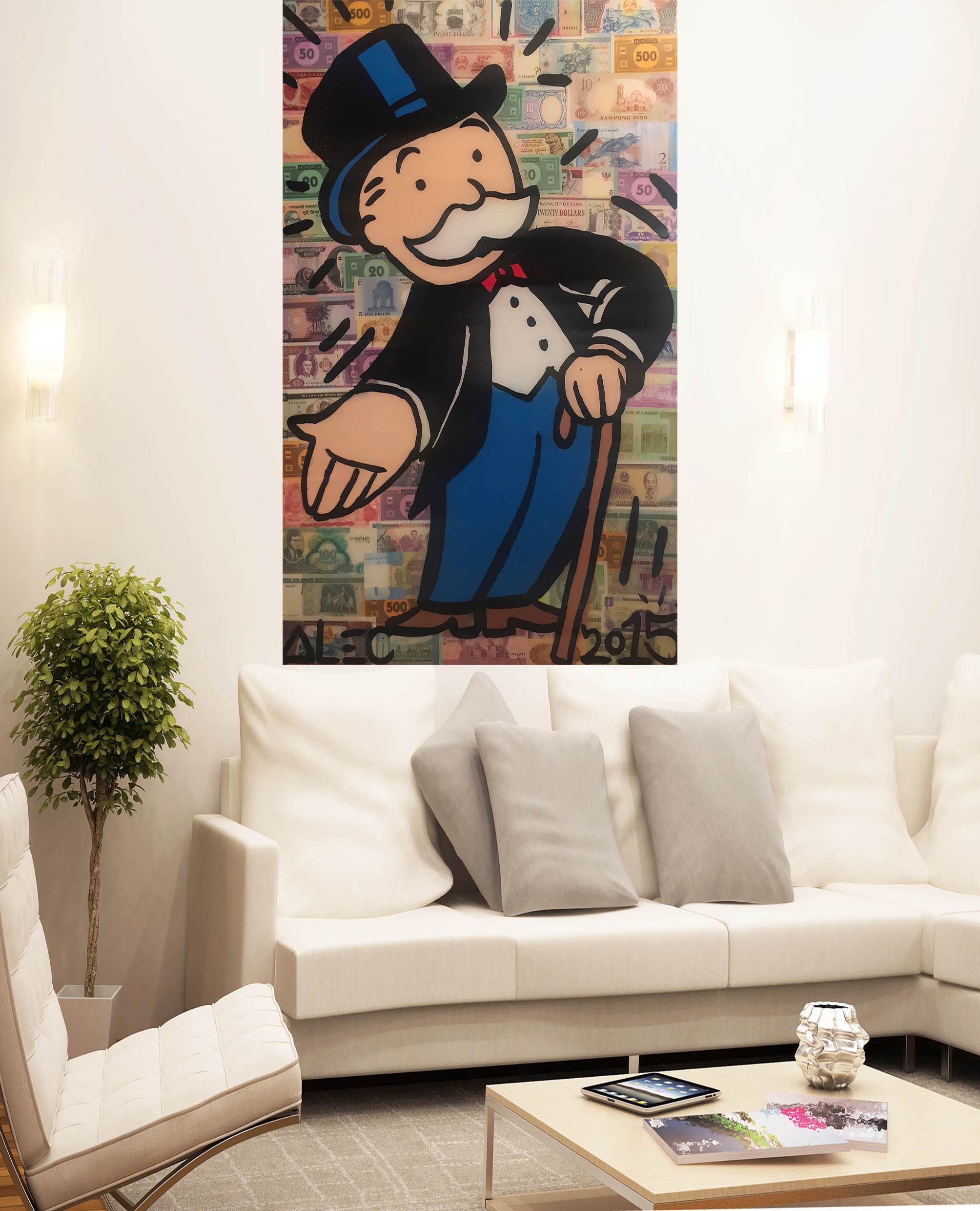 Not Banksy Framed Canvas Street Graffiti Painting Art Print