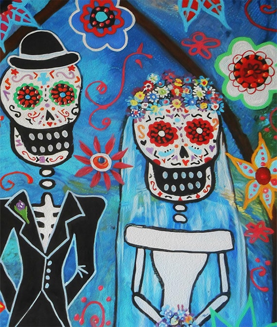 kissing skeletons GRAFFITI STREET A0 POSTER PRINT FOR GLASS FRAME