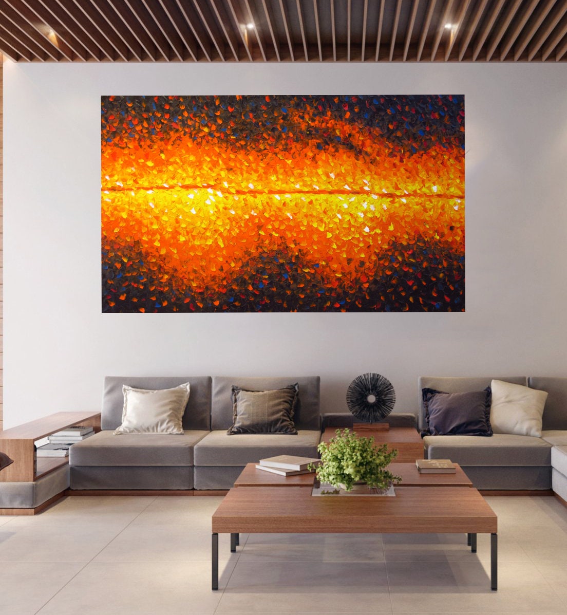 Australian sunset beach ocean art seascape 110cm x 100cm Canvas print