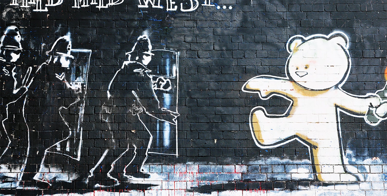 59 x 39 Huge Massive uk Banksy teddy bear mild Etsy