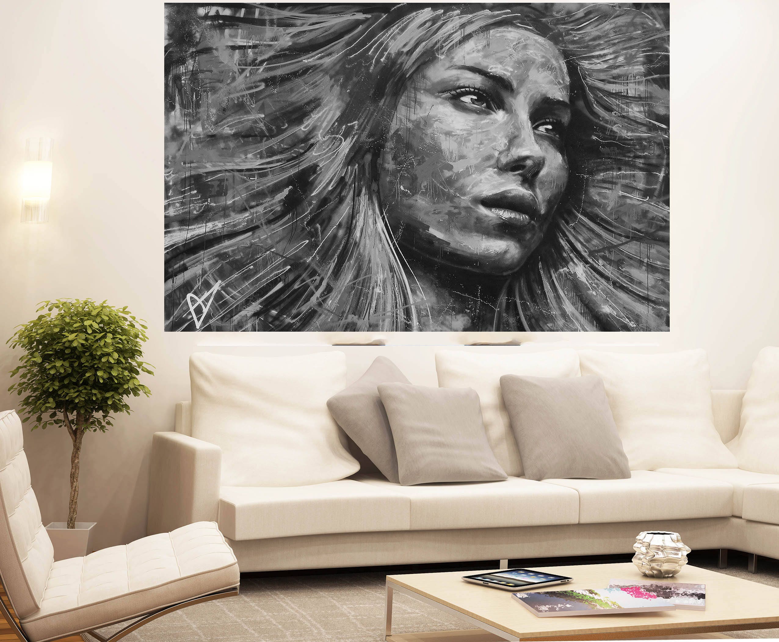 A1 size on canvas Graffiti Urban Street Art Print modern painting Australia
