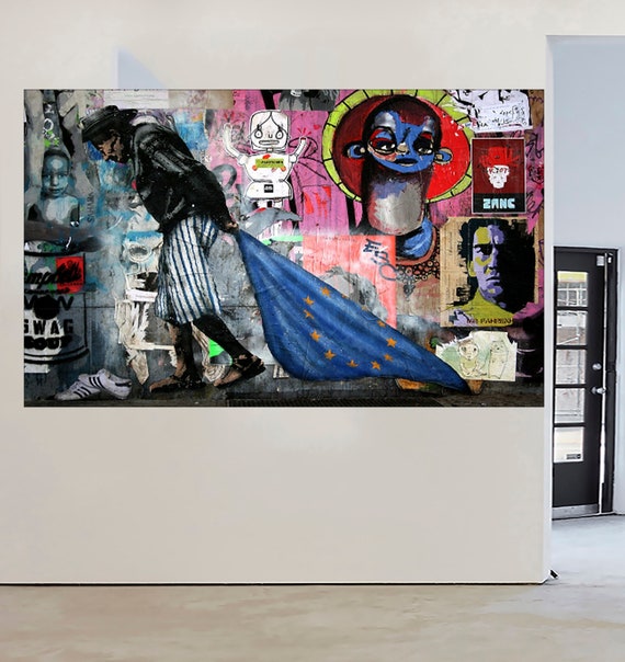 star wars street art print poster canvas painting by andy baker australia COA