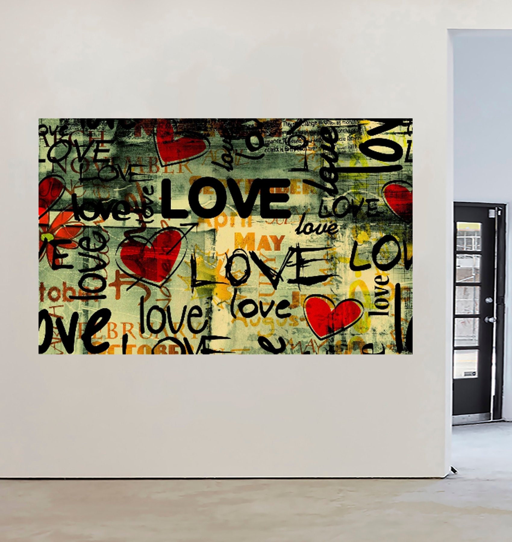 SOUTH AMERICAN URBAN STREET ART COLUMBIA PERU GRAFFITI A0 SIZE CANVAS PRINT