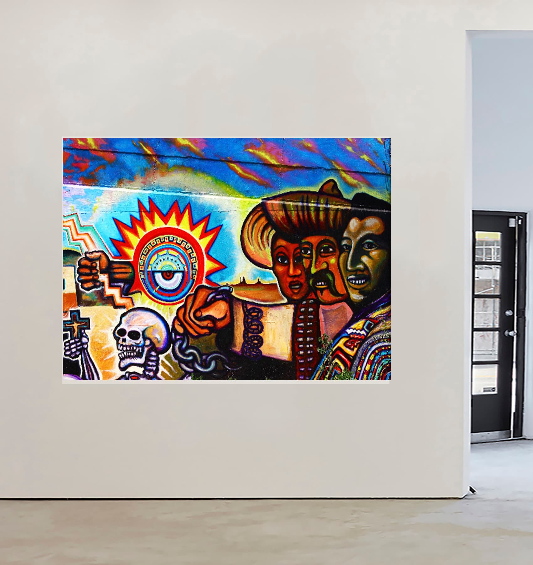 graffiti urban street art print painting poster south america not banksy rainbow