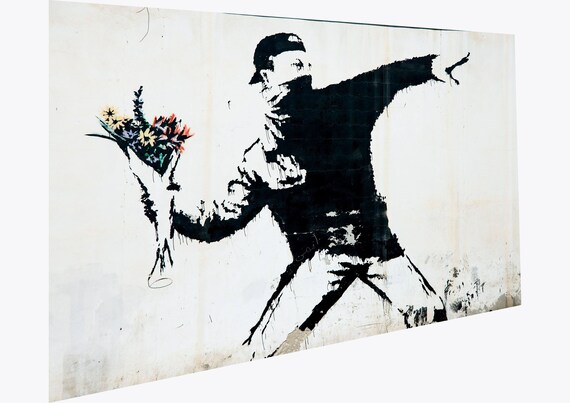 Banksy Framed Canvas Street  graffiti Urban  Art   Fear & loathing Montreal 