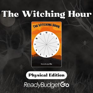 The WITCHING HOUR 4x6 Halloween Summerween Dice Savings Challenge with D12 Witch Die PHYSICAL Edition
