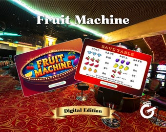 FRUIT MACHINE A5 Dice Slot Machine Savings Challenge Game - DIGITAL Edition