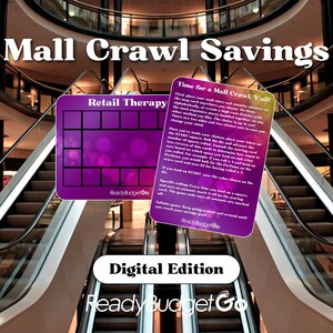RETAIL THERAPY 5x7 Mall Crawl Savings Challenge Game DIGITAL Edition