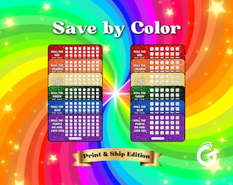 SAVE By COLOR A6 Multicolor Dice Savings Challenge Game Bundle of 6