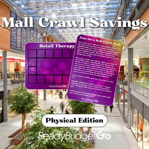 RETAIL THERAPY 5x7 Mall Crawl Savings Challenge Game PHYSICAL Edition