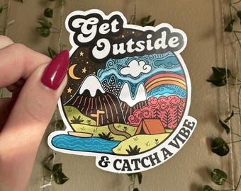 Granola Outdoorsy Sticker | Boho Gift Planner Water Bottle Sticker