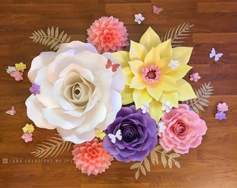 Spring pastels paper flowers