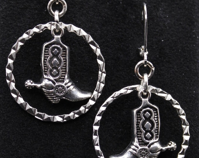 Medallion Drop Earrings; Antique Silver Drop Earrings; Western Style Earrings-Medallion Drops; 3 Variations Available