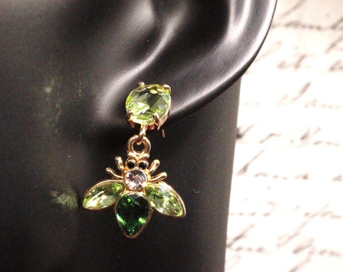 MultiColor Crystal Bee Earrings