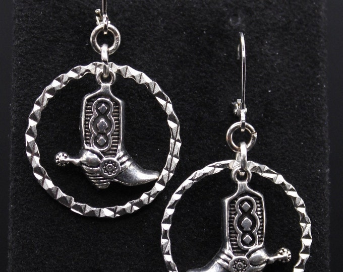 Cowboy Boots Earrings; Antique Silver Earrings; Western Style Earrings-Boots; 3 Variations Available