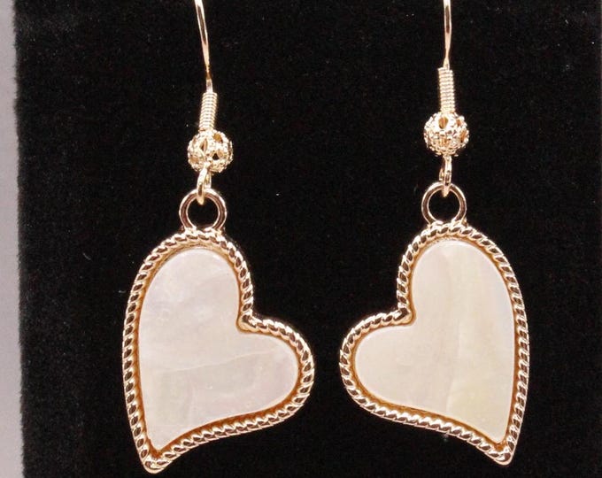 Heart Shell Pendant; MOP Heart Pendant; White Shell Heart Pendant