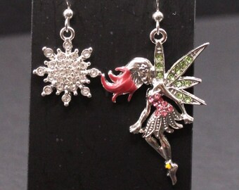 Fairy Earrings; Fairy and Starburst Earrings; Women's Gift; Teen Gift; Holiday Gift