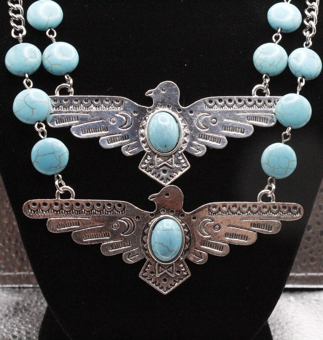 Turquoise Thunderbird Necklace main image 1