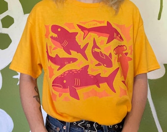 LimeSkink Sharks Creatures T-Shirt