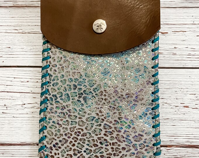 Iridescent Leopard Saddle Pouch