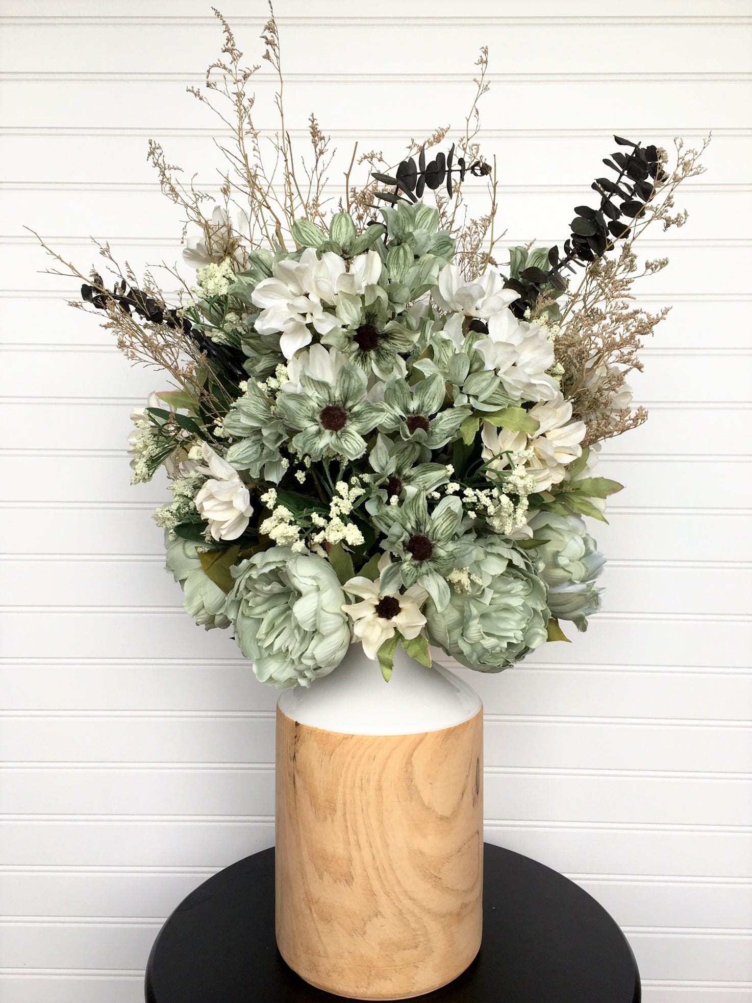 Rustic Silk Floral Arrangement Vintage Silk Flower | Etsy
