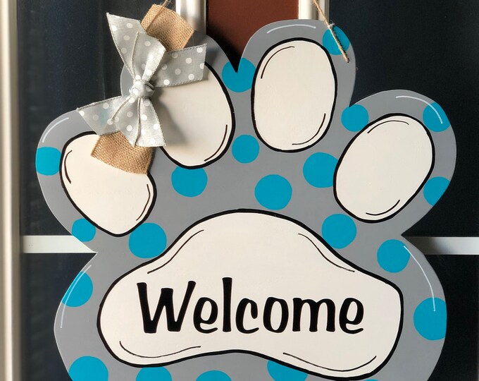 Paw Door Hanger Dog Door Hanger Puppy Door Hanger All Etsy