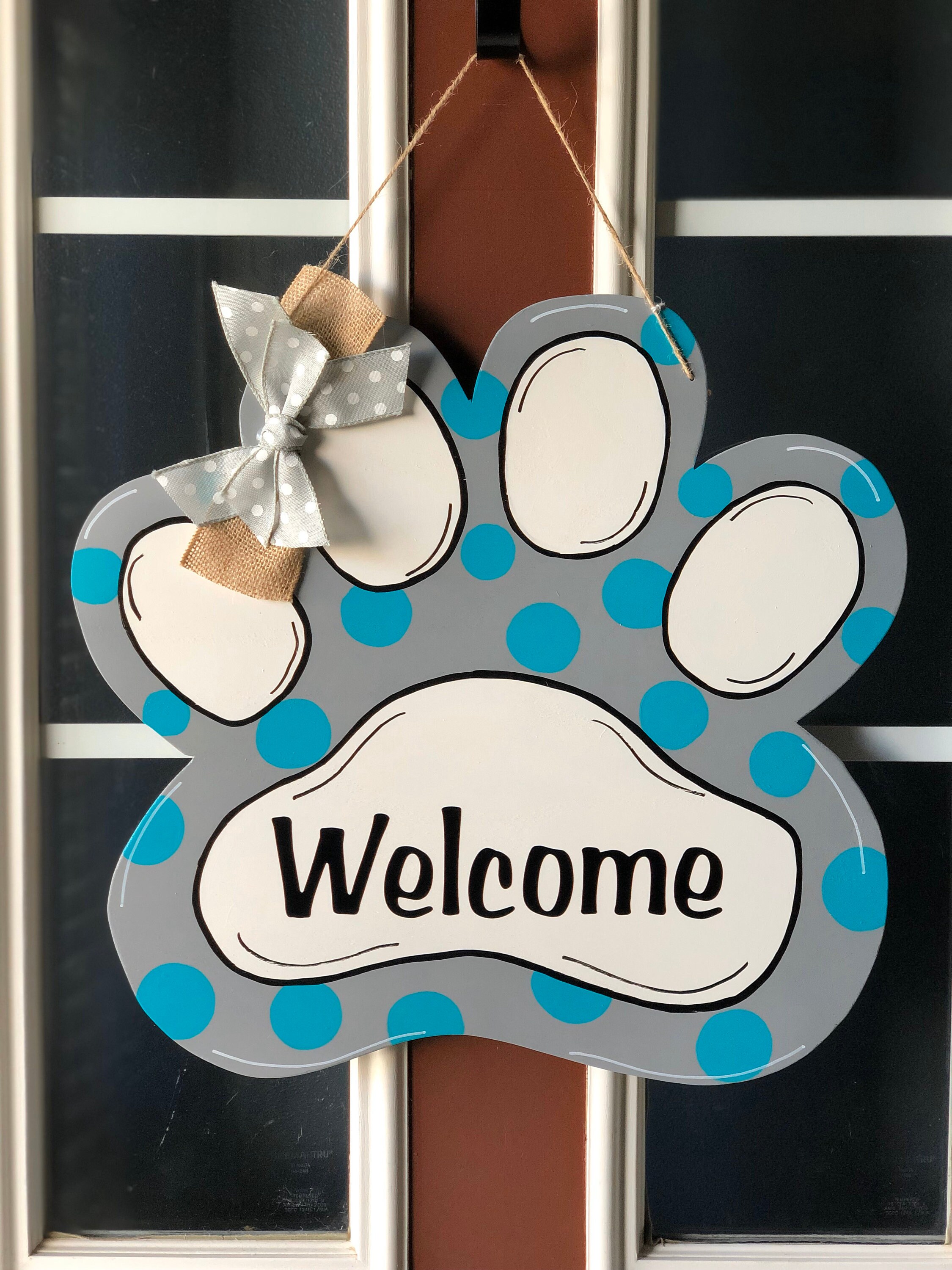 Paw Door Hanger Dog Door Hanger Puppy Door Hanger All Etsy