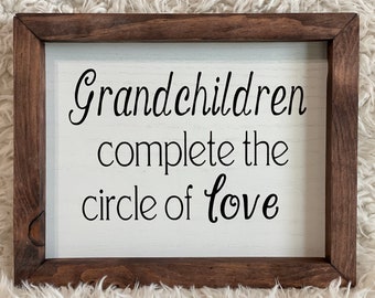 8x10 Framed Signs; Grandchildren Signs; Grandparent; Rustic; Gift; Farmhouse