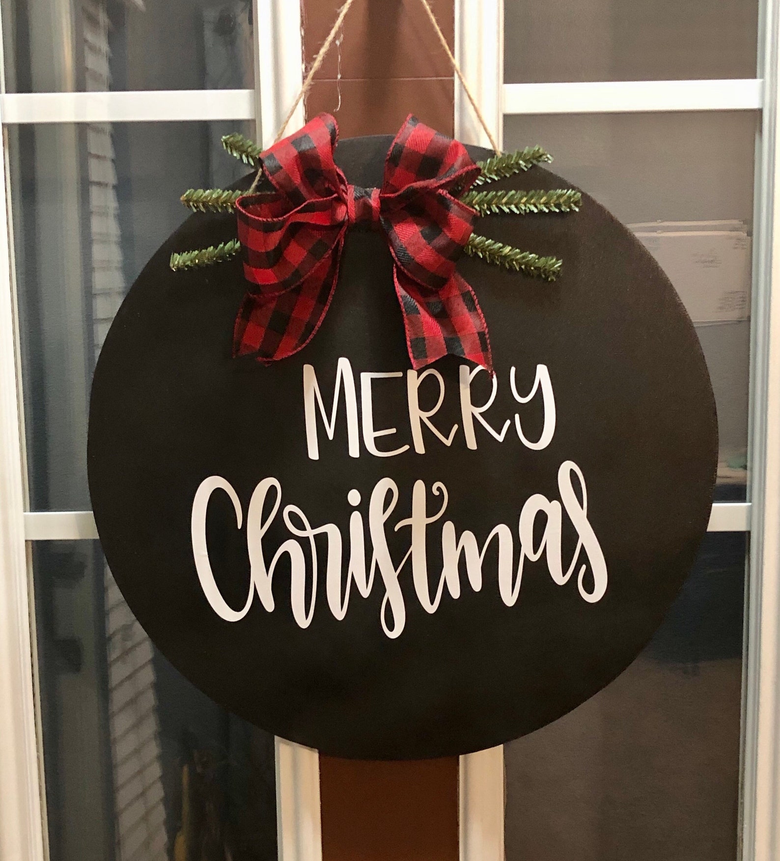 Merry Christmas Door Hanger Christmas Door Hanger Holiday Etsy UK